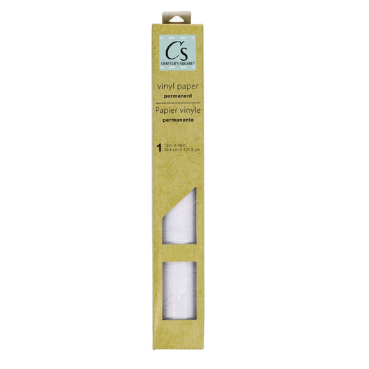 Crafter's Square Permanent White Vinyl Paper, 12x48 in. (Pack of 4)