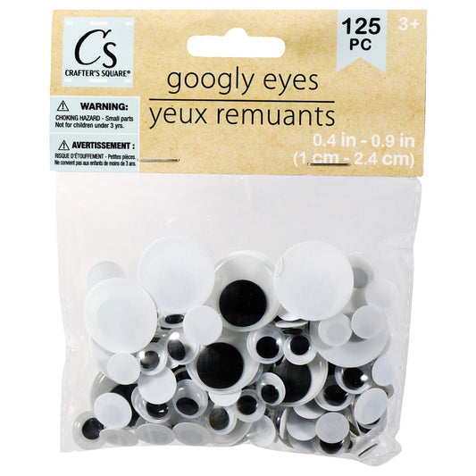 Crafter's Square Plastic Googly Eyes, 125-ct. Packs (Pack of 4)
