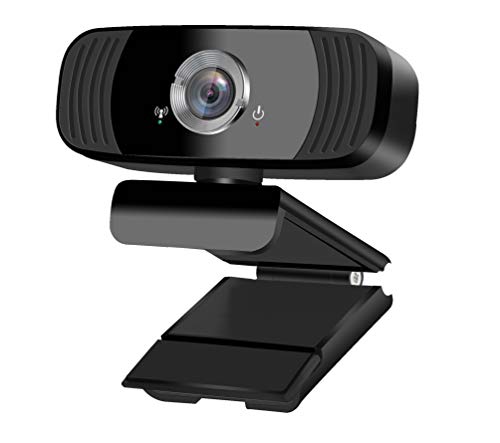 1080P Webcam, FullHD Web Camera w/Microphone, USB Computer Camera, 110-degree Wide Angle, Plug and Play, for Zoom,Skype,Teams, Onling Teaching, Gaming, Conferencing
