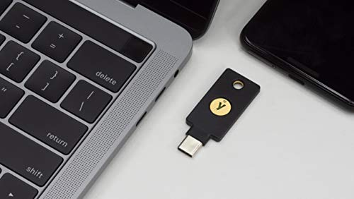 '- YubiKey 5C NFC - Two Factor Authentication USB and NFC Security Key, Fits USB-C Ports and Works with Supported NFC Mobile Devices - Protect Your Online Accounts with More Than a Password
