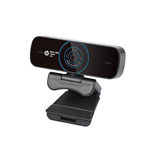 W300 Webcam, Web Video Cam w. Built-in Dual Mic, Full HD 1080P, Wide Angle Lens, Easy Plug &Play for Live Streaming/Conference/Skype/Online Class, Compatible w. Mac Windows Laptop Desktop Monitors
