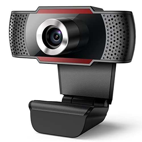 1080P Webcam with Microphone, Web Camera with Microphone for PC, Plug and Play, USB HD Webcam for Desktop/Video Calls Recording/Studying/Game/Conferencing on Zoom/Youtube/Skype