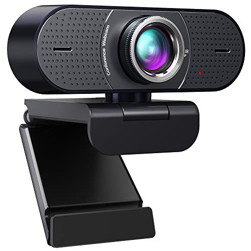 1080P Webcam with Microphone USB - Conference Room Webcam with Exposure Correction, Plug & Play, 120 Wide View, PC Camera for Computers, Conferencing, Meeting