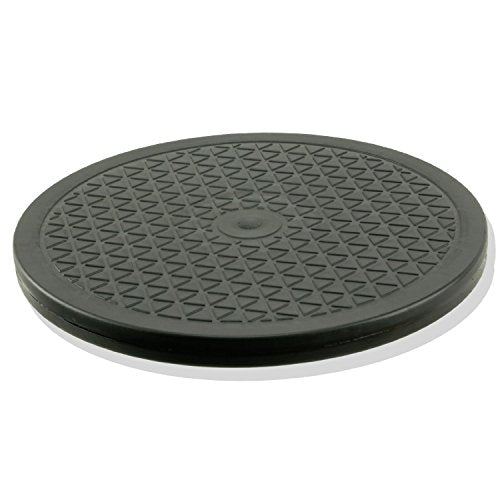 Lazy Susan Turntable Organizer, Non Skid Large Lazy Susan Turntable for Cabinet, Computer or Laptop, Plastic Turn Table, Black 12 in, 5 PC - by