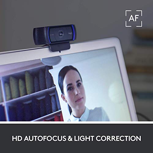 HD Pro Webcam C920, Widescreen Video Calling and Recording, 1080p Camera, Desktop or Laptop Webcam (Discontinued by manufacturer)