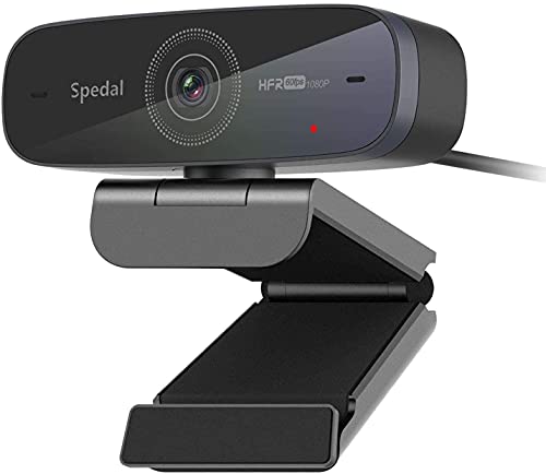 1080P 60fps Webcam with Dual Microphone, AutoFocus, Software Included, Ultra HD Streaming Web Camera, USB Computer Camera for Gaming/Online Teaching/Video Calling/Zoom/Skype