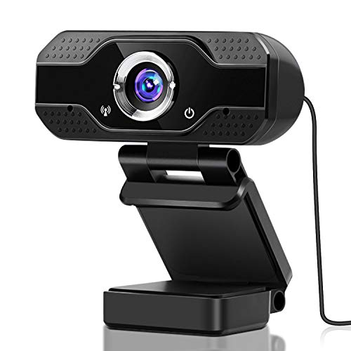 Webcam, USB Webcam with Microphone, 1080P HD Video Webcam, Streaming Computer Web Camera with 120 Vertically Rotation and 90 Wide View Angle, USB Computer Webcam for PC Laptop Desktop Video Calling