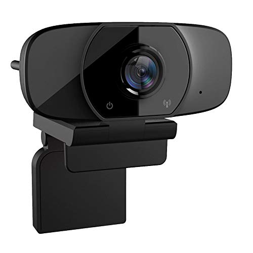 Webcam with Microphone, HD1080P PC Webcam Laptop Plug and Play USB Webcam Streaming Computer Web Camera with 110-Degree View Angle, Desktop Webcam for Video Calling Recording Conferencing