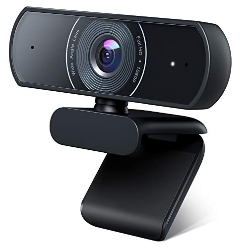 1080P Webcam, Dual Built-in Microphones, Full HD Video Camera for Computers PC Laptop Desktop, USB Plug and Play, Conference Video Calling, Streaming