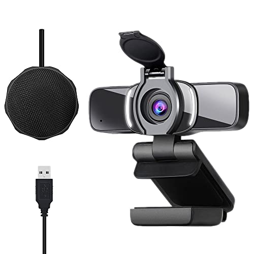 1080P Webcam Kit, USB Webcam Computer Web Camera with Microphone,Plug and Play Computer Camera for PC/Mac/Laptop, for Video Calling Streaming, Conference, Gaming, Online Classes