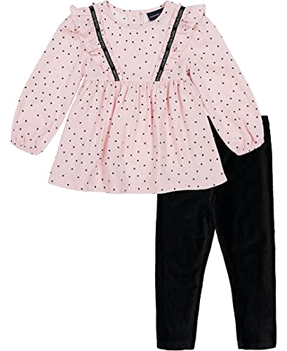 Baby Girls' 2 Pieces Leggings Set, Printed Challis/Black, 12M