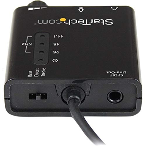 .com USB Sound Card w/ SPDIF Digital Audio & Stereo Mic - External Sound Card for Laptop or PC - SPDIF Output (ICUSBAUDIO2D),Black