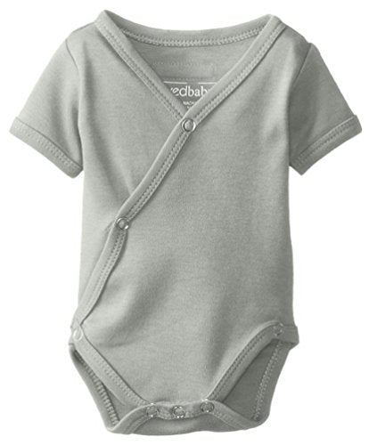 L ovedbaby Unisex-Baby   Short-Sleeve Kimono Bodysuit, Seafoam, 0-3 Months
