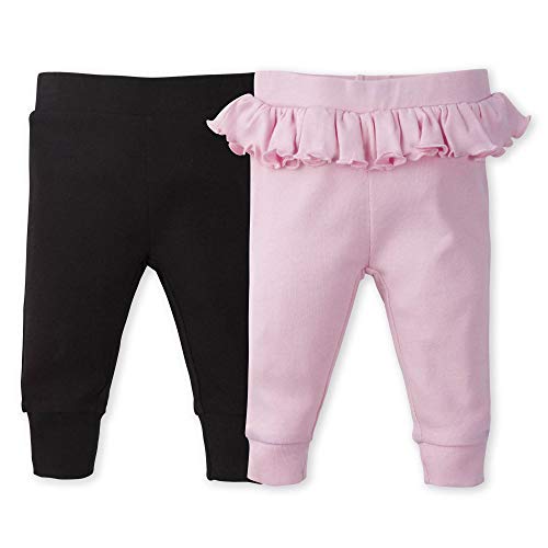 Baby Girls 2-Pack Pants, Bunny Love, 3-6 Months