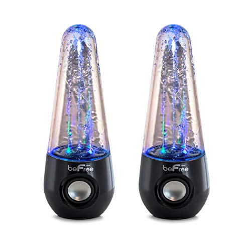 Bluetooth LED Water Multimedia Speakers in Black, (BFS-Shelf Speaker)