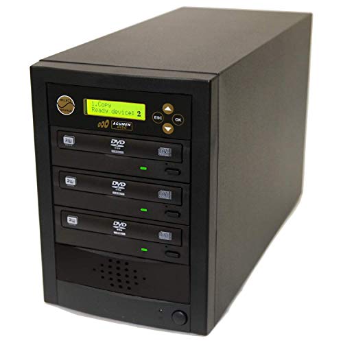 1 to 2 DVD CD Duplicator Multiple Discs Copier Tower Machine with Pioneer 24x Writers Burners Drives (Standalone Audio Video Copy Duplication Device Unit)