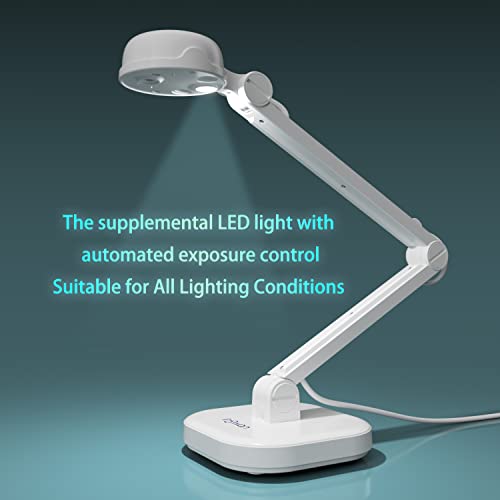 INS-1 Tiny 8MP (4K 4:3) USB Document Camera-Auto Focus, LED Light with Automated Exposure Control, Compact Design Frees Up Desk Space, for Distance Learning, Remote Teaching, Web Conferencing