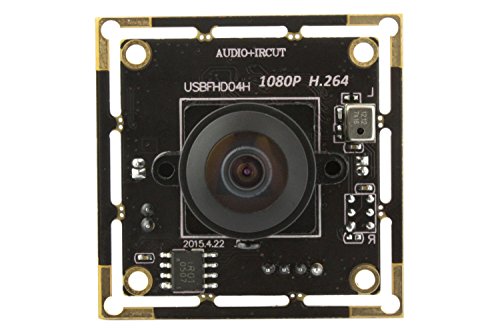180 Degree fisheye Raspberry Pi 1080P H.264 Microphone PC Web USB Security Camera