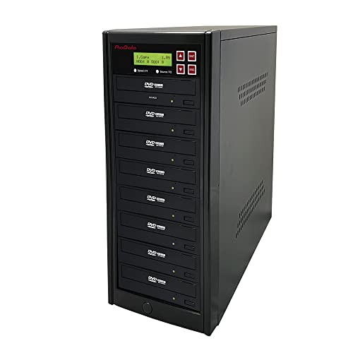1 to 7 24X Burner M-Disc Support CD DVD Duplicator - Standalone Copier Duplication Tower PIO-S7T-DVD-BK