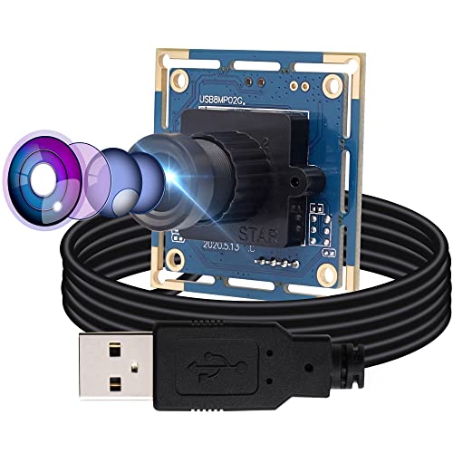 8mp USB Camera Module Webcam Board Module with 3.6mm Lens,2448p USB Web Cam Module with IMX179 Image Sensor,Desktop Computer Compact Mini Web Camera Module for Windows,Raspberry Pi