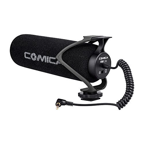 CVM-V30 LITE Video Microphone Super-Cardioid Condenser On-Camera Shotgun Microphone for Canon Nikon Sony Panasonic Camera/DSLR/iPhone Samsung Huawei with 3.5mm JackBlack