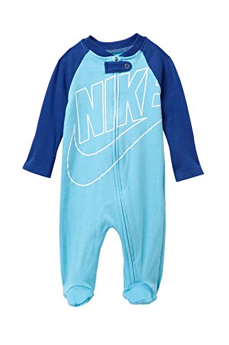 Infant/Toddler Printed Footed Coverall (Blue Gaze(56D892-C3L)/White, 0-3 Months)
