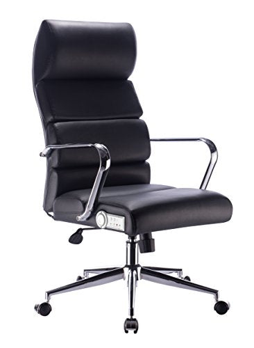 0778001, Wireless 2.0 Bluetooth Executive Office Chair, Black/Chrome