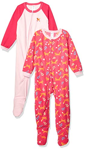 Baby Girls 2-Pack Blanket Sleeper, Pink Fox, 3-6 Months