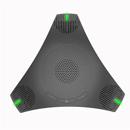 Plug & Play Computer Desktop Mic with LED Indicator, 360 Omnidirectional Condenser Mic, Conference USB Microphone with Mute Key, for Video Conference