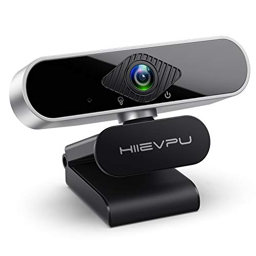 Webcam with Microphone for PC, 1080p Webcam 1 Step USB Plug & Play, Wide-Angle Webcam Suitable for Video Conferencing/Live Streaming & Skype/Zoom/YouTube