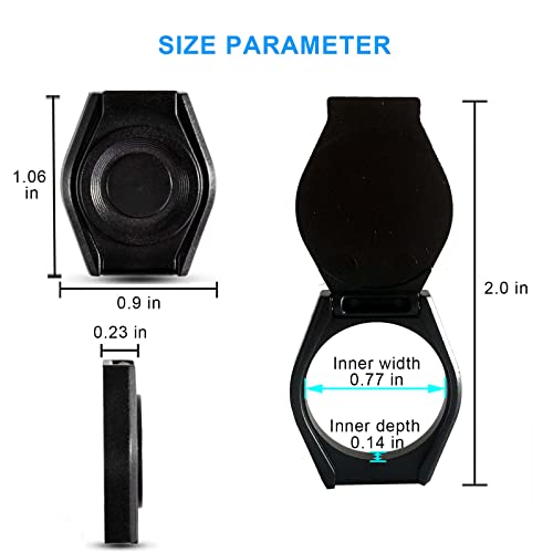 2 Pack Webcam Cover, Thin Web Camera Lens Cover Privacy Shutter Cap Hood with VHB 3M Strong Adhesive, Web Cam Privacy Covers for Logitech HD Pro Stream Webcam C270/C615/C920/C930e/C922X and Others