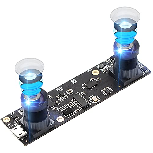 Dual Lens USB Camera Module 1080p 3D Stereo VR HD Double Lens Camera Module,2mp Dual Lens Video Webcam Module,Web Camera Board Module M9 90 Degree Lens Web Cam for Raspberry Pi,Windows,Mac