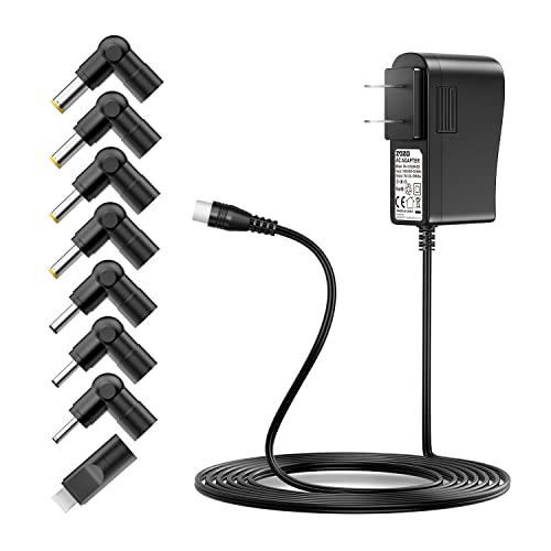 10W 5V 2A 2000mA Multi Tips Switching AC Power Adapter Replacement Power Supply Cord Charger for Tablets Webcam Routers Toys Recorder TV Box USB Hub Bluetooth Speaker and More DC 5V Devices