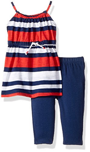 Baby Girls' 2 Piece Sets, Stripe, Red/White/Blue, 3 Months