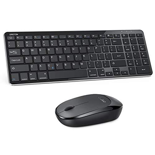 Bluetooth Keyboard and Mouse for iPad, Wireless Keyboard and Mouse Combo for iPad 8th/7th Gen, iPad Pro 11/12.9, iPad Air 4/3, (iPadOS 13 and Above) and Other Bluetooth Enabled Devices, Black