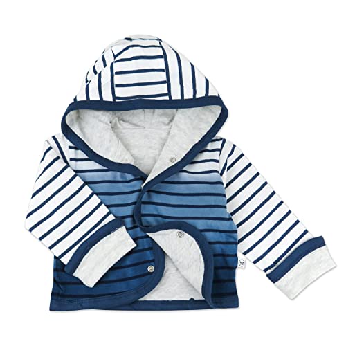 Baby Infant  Cotton Hooded Zip Sweatshirt, Dip Dye Navy, 3-6 Months