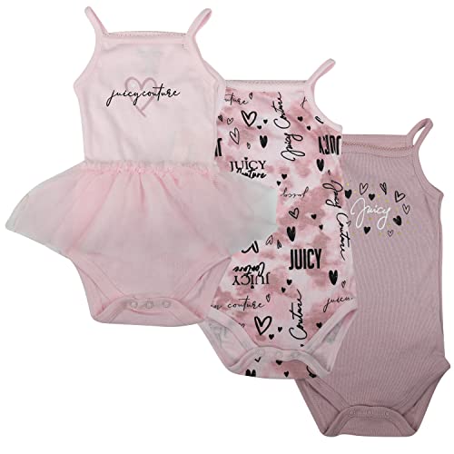 Baby Girls' 3 Pieces Pack Bodysuits, Pink Tutu , 0-3M