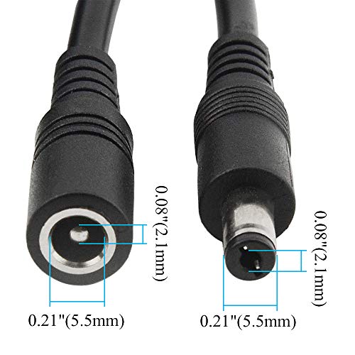 3 Pack19V Power Extension Cable DC5.5 x 2.1mmMale to Female Plug Power Supply Connector Extension Cord for Computer Projector LED Strip Speaker CCTV Security Camera 9.8FT