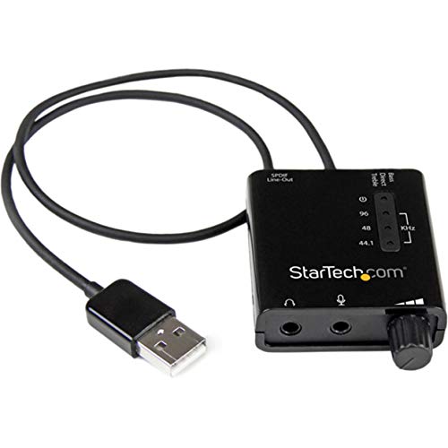 .com USB Sound Card w/ SPDIF Digital Audio & Stereo Mic - External Sound Card for Laptop or PC - SPDIF Output (ICUSBAUDIO2D),Black