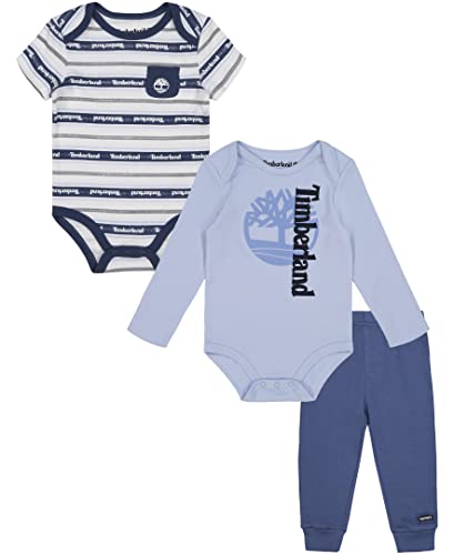 Baby Boys  3 Pieces Bodysuit Pants Set, Blue Navy, 12M
