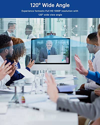 Webcam with Microphone, 1080P 30fps HD Webcams, USB 2.0 Computer Webcam, 3D Noise Reduction and Automatic Gain Web Cam for PC Mac Laptop Desktop,Video Calling, Online Classes and Video Conference