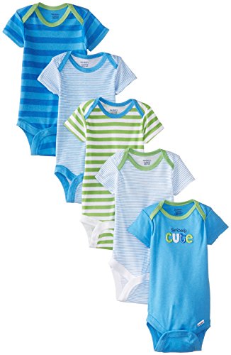Baby Boys  5-Pack Variety Onesies Bodysuits, Car And Stripe, 0-3 Months