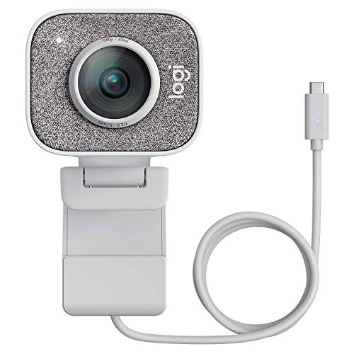 StreamCam, 1080P HD 60fps Streaming Webcam with USB-C and Built-in Microphone, White (Renewed)