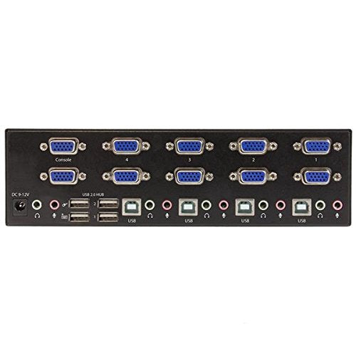 .com 4 Port VGA KVM Switch - Dual VGA - Hot-key & Audio Support - 1920x1200 KVM Switch - KVM Video Switch (SV431DVGAU2A)