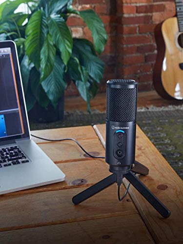 ATR2500x-USB Cardioid Condenser Microphone (ATR Series) for Windows & Mac Bundle with Blucoil 1080p USB Webcam, 6" Dimmable Selfie Ring Light, USB-A Mini Hub, and 3' USB Extension Cable