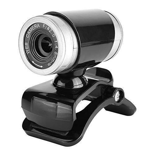 HD Webcam with Microphone, USB Webcam, Desktop Computer Camera for PC Laptop Desktop(Black+Silver)