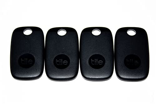 (2022) 4-Pack. Powerful Bluetooth Tracker, Keys Finder and Item Locator for Keys, Bags, and More; Up to 400 ft Range. Water-Resistant. Phone Finder. iOS and Android Compatible.