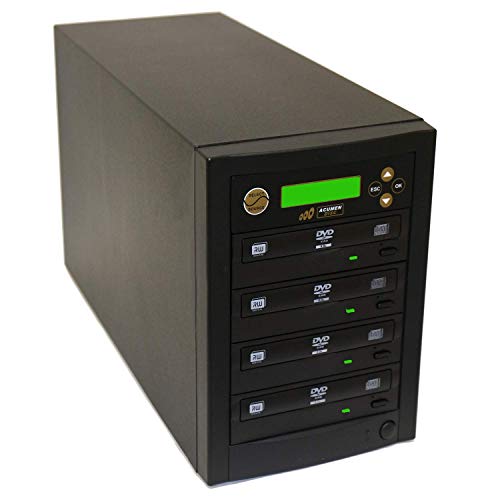 1 to 3 DVD CD Duplicator - Multiple Discs Copier Tower Machine with 24x Writers Burners Drives (Standalone Audio Video Copy Duplication Device Unit)
