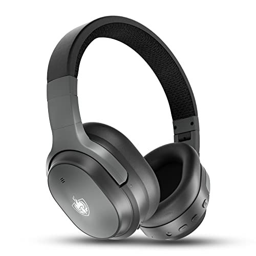 Bluetooth Over Ear ANC Headphones, Q1 Stereo Music Wireless Headphones with Built-in Mic, Foldable Lightweight Headset with Deep Bass, 30 Hours Playtime, for Travel Work Laptop PC Phone