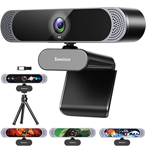 4K Webcam, HD Webcam with Microphone AutoFocus 8MP USB Webcam Computer Web Camera with Sony Sensor, Privacy Cover and Tripod, Plug and Play Streaming Webcam for PC Desktop/Laptop/Zoom/Skype